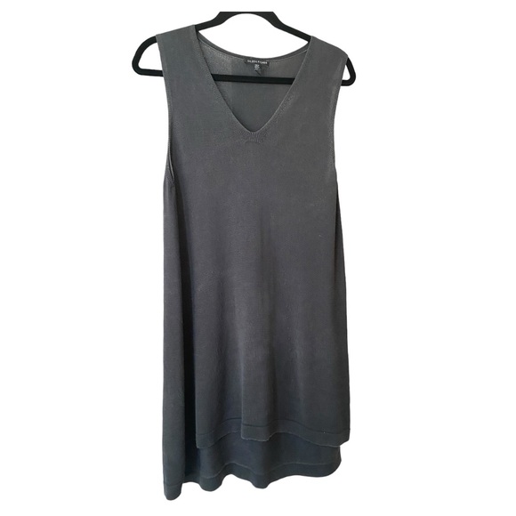 Eileen Fisher Top Sz M Charcoal Tencel Knit Tunic Lagenlook Minimalist Office - Picture 8 of 16